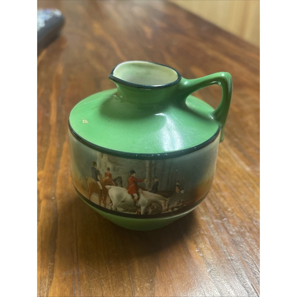 Royal Bayreuth Hunting Scene Small‎ Pitcher Creamer Vintage Fox Hunt Germany